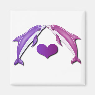 Kissing Dolphins Magnet