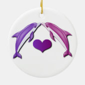 Kissing Dolphins Ornament (Achterkant)