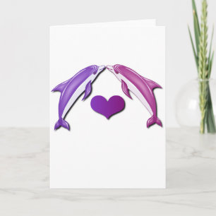 Kissing Dolphins Wenskaart Kaart
