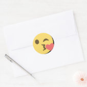 Kissing Emoji Ronde Sticker (Envelop)