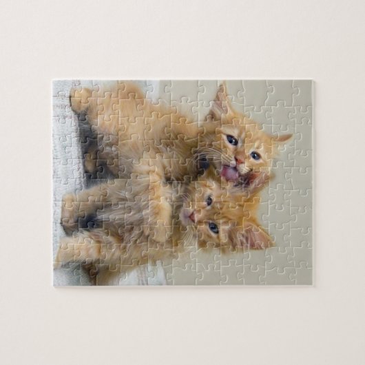 Kissing en Hugging Kittens Legpuzzel (Horizontaal)