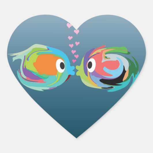 Kissing Fish sticker (Voorkant)