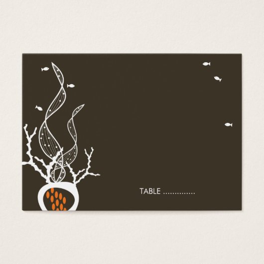 Kissing Fishing Coral Whimsical Ocean Beach Weddin Visitekaartje (Voorkant)