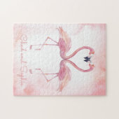 Kissing Flamingos | Alleen de twee Amerikaanse Val Legpuzzel (Horizontaal)