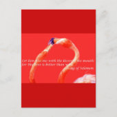 Kissing Flamingos Briefkaart (Voorkant)