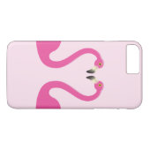 Kissing Flamingos iPhone 7 Plus Hoesje Roze (Achterkant (Horizontaal))