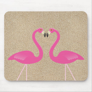 Kissing Flamingos Mousepad Muismat
