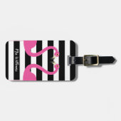 Kissing Flamingos Mrs. Bagagelabel (Voorkant horizontaal)