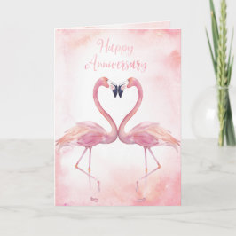 Kissing Flamingos | Verjaardag Kaart
