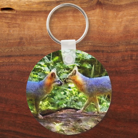 KISSING FOX SLEUTELHANGER (Voorkant)