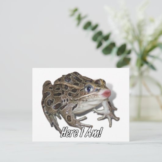 Kissing Frog - Pucker Up, schat! Briefkaart (Staand voorkant)
