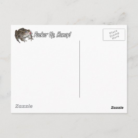 Kissing Frog - Pucker Up, schat! Briefkaart (Achterkant)