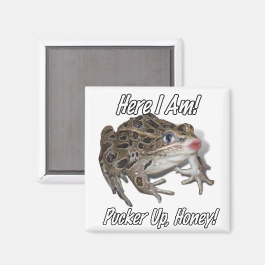 Kissing Frog - Pucker Up, schat! Magneet (Voorkant / Achterkant)
