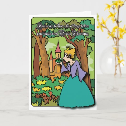 Kissing Frogs - Get Bent Greetings Kaart (Gele Bloem)