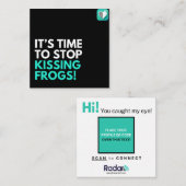 Kissing Frogs Vierkante Visitekaartje (Voorkant / Achterkant)