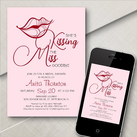 Kissing Goodbye Vrijgezellenfeest Kaart