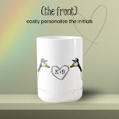 Kissing Goose Custom Initialen Gay Paar Koffiemok