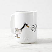 Kissing Goose Custom Initialen Paar Koffiemok (Voorkant links)