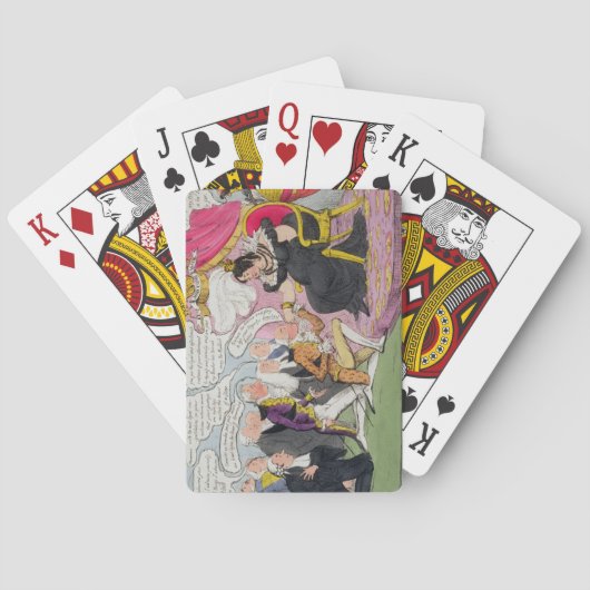 Kissing Hands, published 1827 (colour litho) Pokerkaarten (Achterkant)