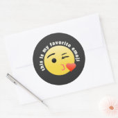 Kissing Heart Emoji Ronde Sticker (Envelop)