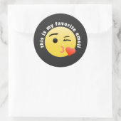 Kissing Heart Emoji Ronde Sticker (Tas)