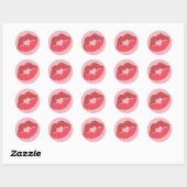 Kissing Lips Emoji Ronde Sticker (Vel)