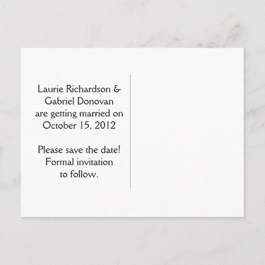 Kissing Love Swans Save The Date Aankondigingskaart (Achterkant)