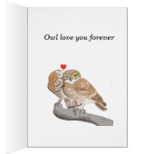 Kissing Owl Editable Valentijns Card (Binnen (Rechts))