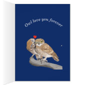 Kissing Owl Valentijnse kaart (Binnen (Rechts))