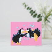 Kissing Penguins Briefkaart (Staand voorkant)