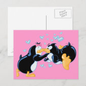 Kissing Penguins Briefkaart (Voorkant / Achterkant)