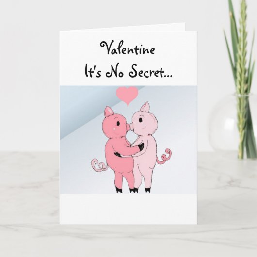 Kissing Piggys Feestdagen Kaart (Voorkant)