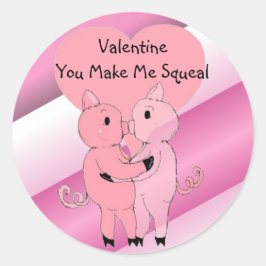 Kissing Piggys Ronde Sticker