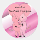 Kissing Piggys Ronde Sticker (Voorkant)