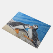 Kissing Puffins Deurmat (Schuin)