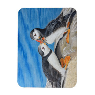 Kissing Puffins Magneet