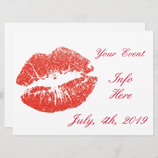 Kissing Red lips Thunder_Cove (Voorkant / Achterkant)