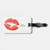 Kissing Red lips Thunder_Cove Bagagelabel (Achterkant horizontaal)