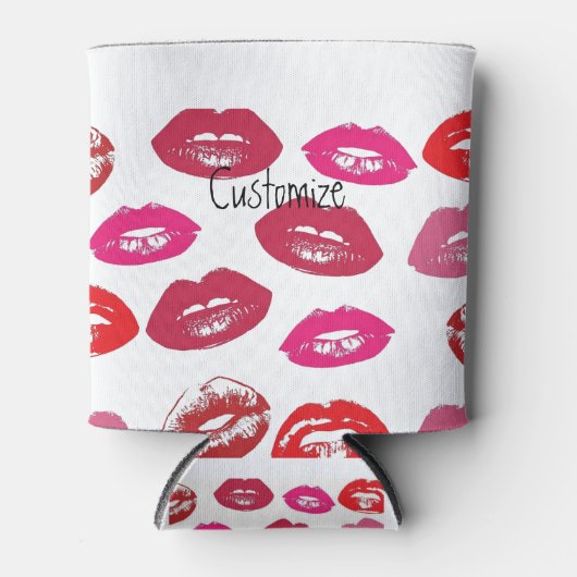 Kissing Red lips Thunder_Cove Blikjeskoeler (Voorkant)