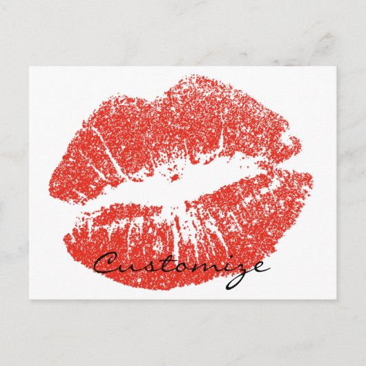 Kissing Red lips Thunder_Cove Briefkaart (Voorkant)