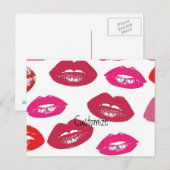 Kissing Red lips Thunder_Cove Briefkaart (Voorkant / Achterkant)