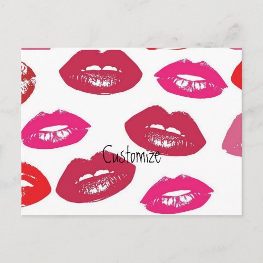 Kissing Red lips Thunder_Cove Briefkaart (Voorkant)