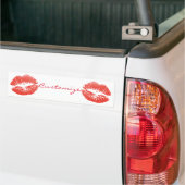 Kissing Red lips Thunder_Cove Bumpersticker (Op Truck)