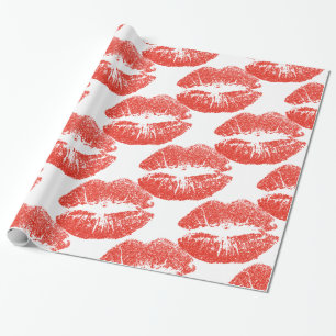 Kissing Red lips Thunder_Cove Cadeaupapier