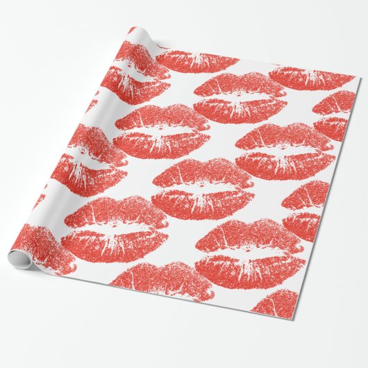 Kissing Red lips Thunder_Cove Cadeaupapier (Uitgerold)