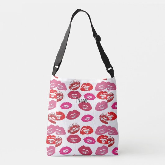 Kissing Red lips Thunder_Cove Crossbody Tas (Achterkant)