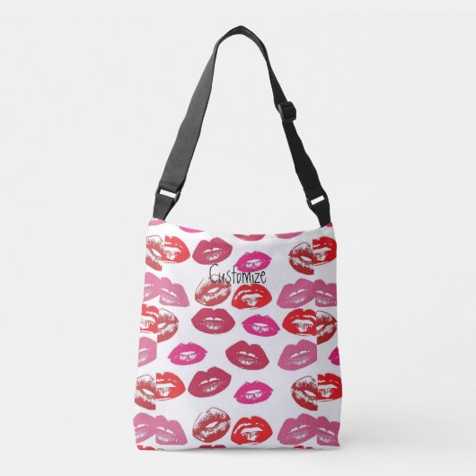 Kissing Red lips Thunder_Cove Crossbody Tas (Voorkant)