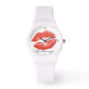 Kissing Red lips Thunder_Cove Horloge