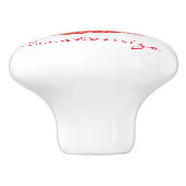 Kissing Red lips Thunder_Cove Keramische Knop (Zijkant)