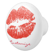 Kissing Red lips Thunder_Cove Keramische Knop (Rechts)